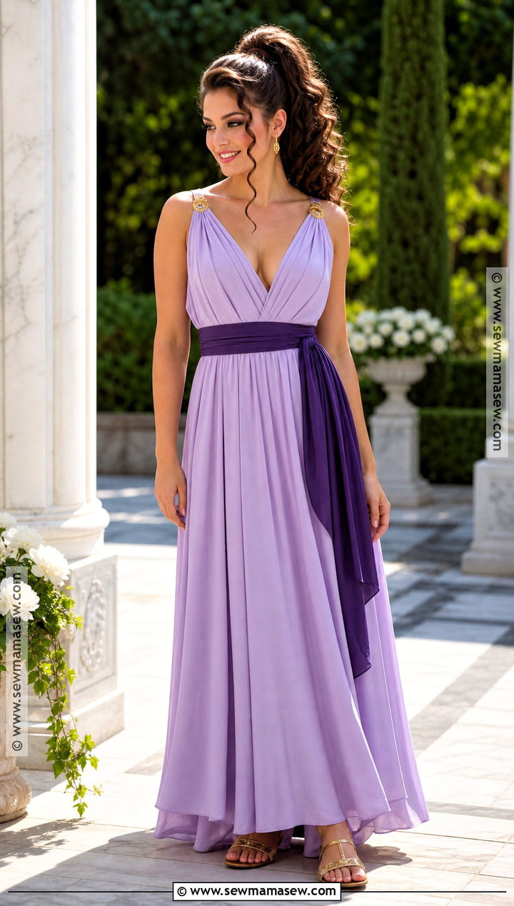 Megara Purple Dress Costume - 30 costumes for brunettes