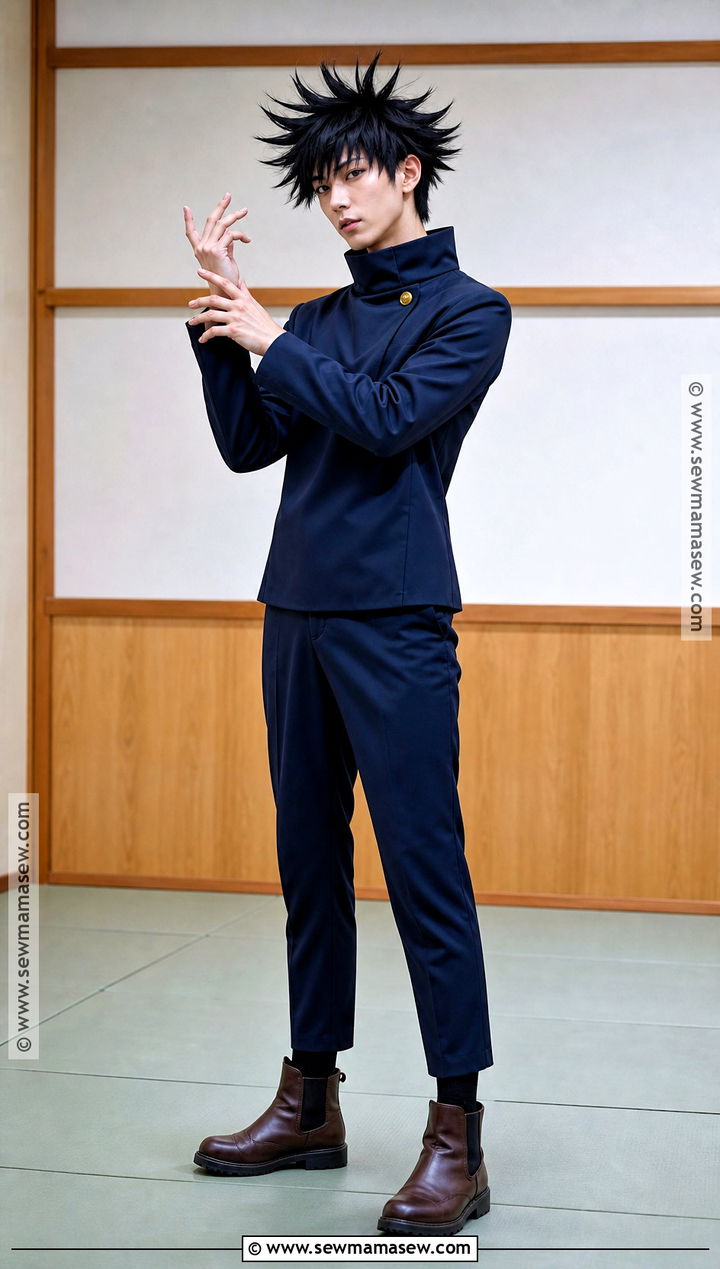 Megumi Fushiguro Black Hair Cosplay With Navy Uniform - 30 cosplay black hair ideas