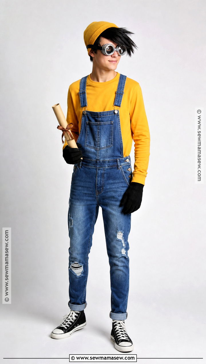 Mel Minion Costume With Side Hair - 30 Easy Minion Costume Ideas