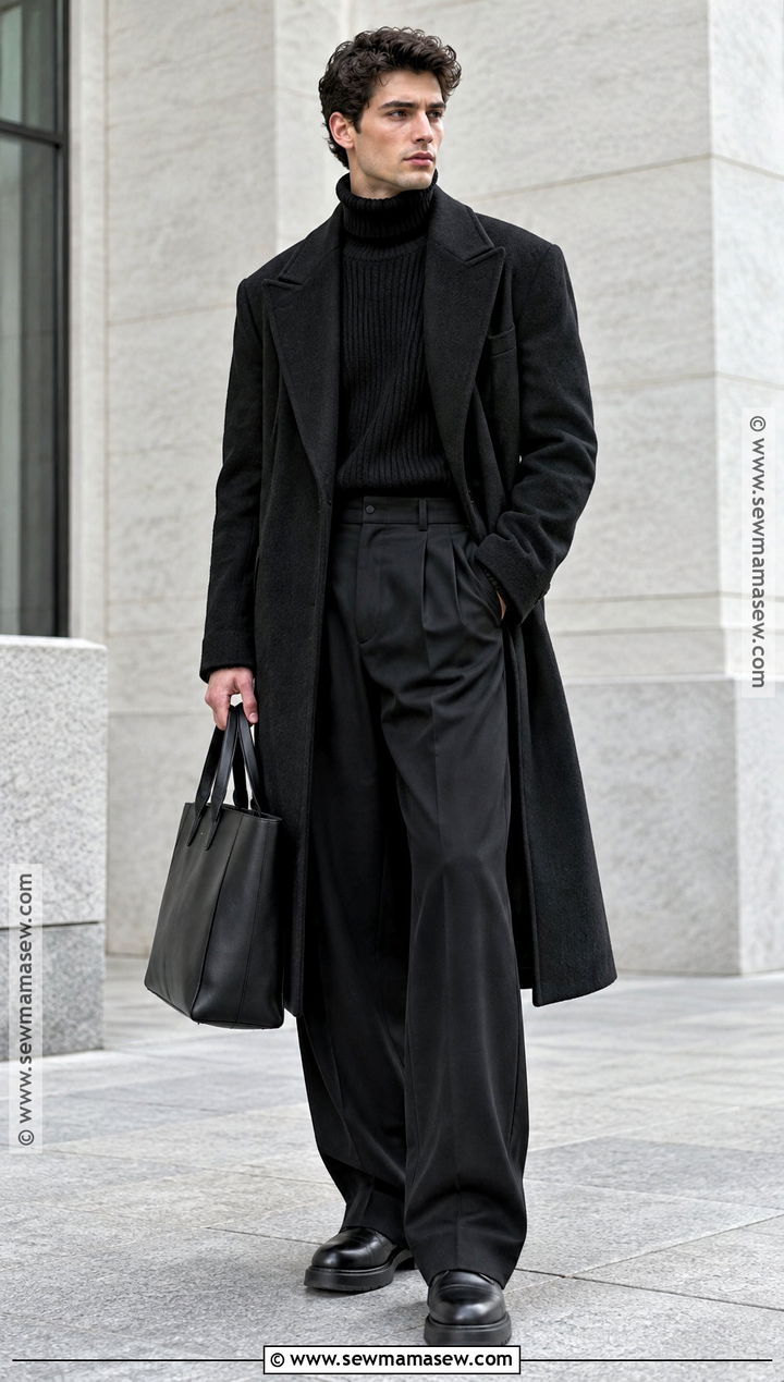 Mens All Black Layered Outfit - 15 fall 2026 mens fashion trends