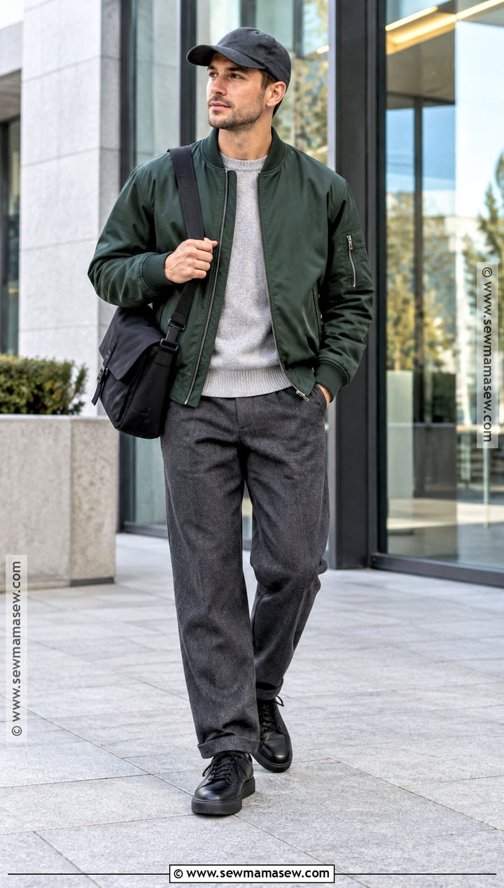 Mens Autumn Bomber Jacket Outfit - 15 autumn wear ideas for men
