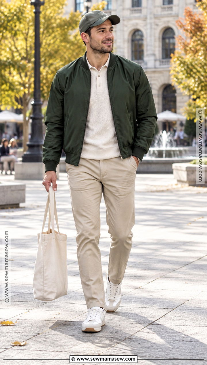 Mens Autumn Bomber Jacket Outfit - 20 autumn man style ideas