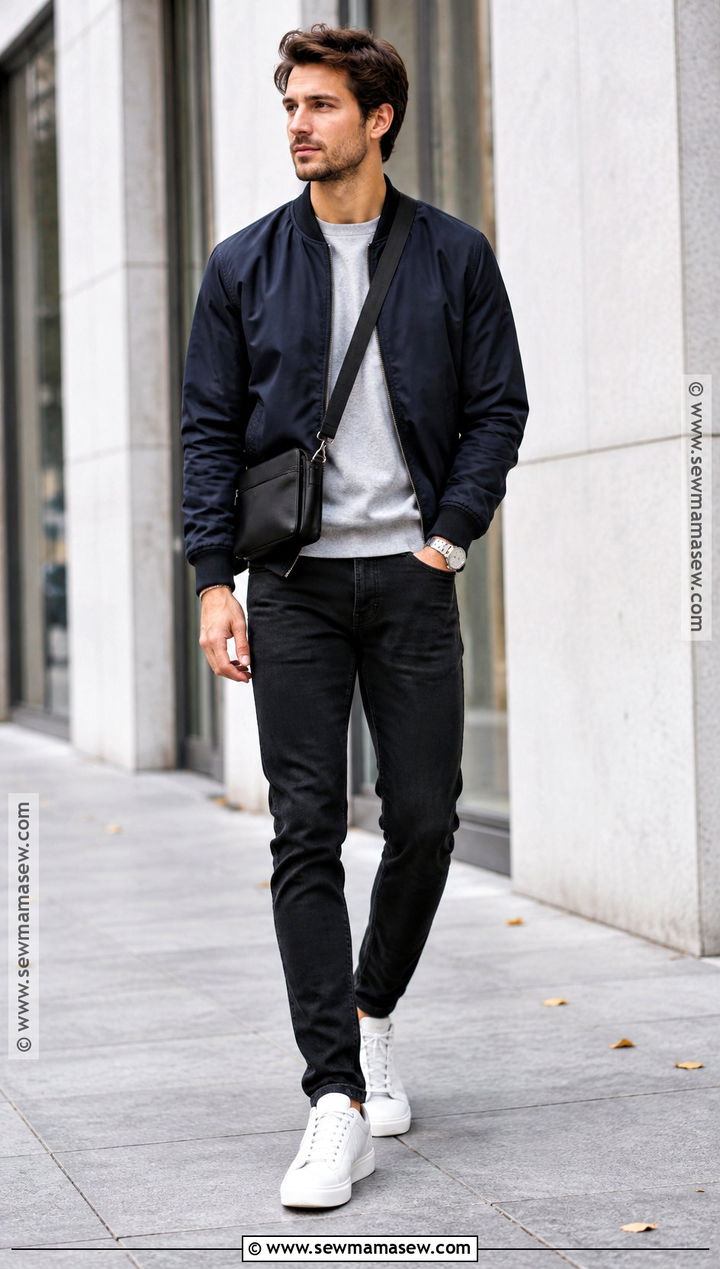Mens Autumn Bomber Jacket Outfit - 25 autumn fits for men