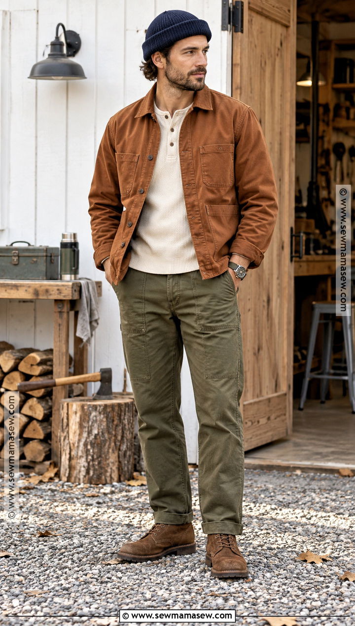 Mens Autumn Chore Coat Outfit - 20 Autumn Outfits Men Street Styles