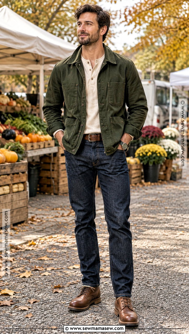 Mens Autumn Chore Jacket Outfit - 15 autumn mens style ideas