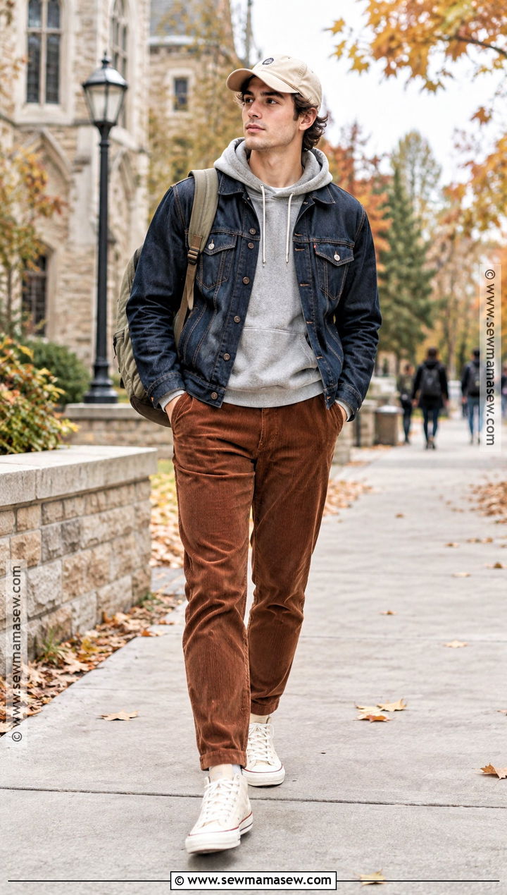 Mens Autumn Denim Jacket Outfit - 15 Autumn Outfit Ideas Male