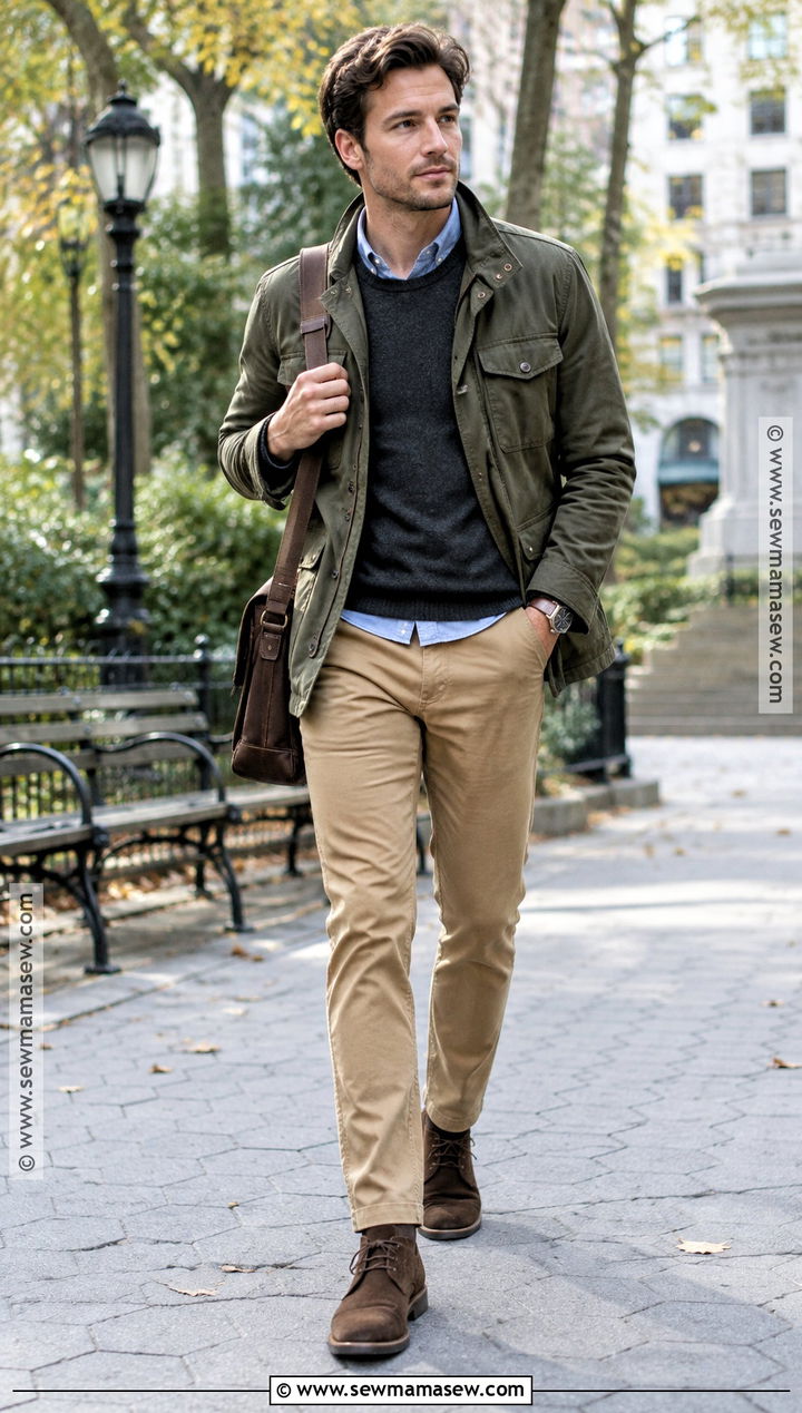 Mens Autumn Field Jacket Outfit - 15 Autumn Outfit Ideas Male