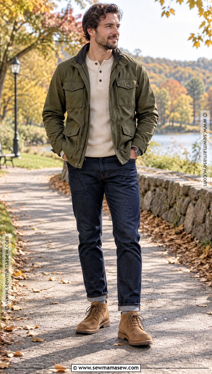 Mens Autumn Field Jacket Outfit - 20 autumn man style ideas