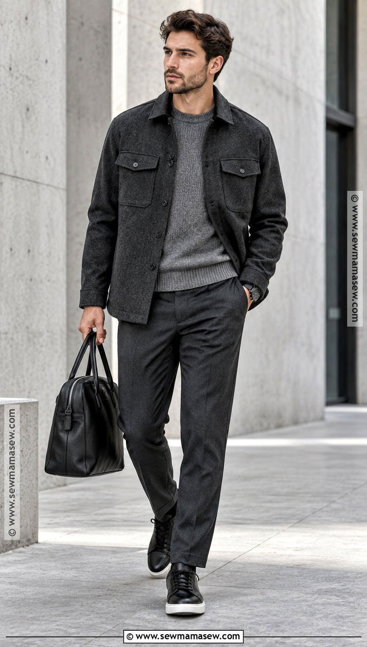 Mens Autumn Monochrome Outfit - 20 autumn man style ideas