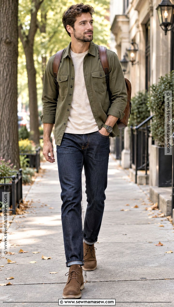 Mens Autumn Overshirt Outfit - 25 autumn fits for men