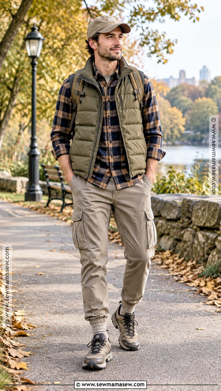 Mens Autumn Puffer Vest Outfit - 15 Autumn Outfit Ideas Male