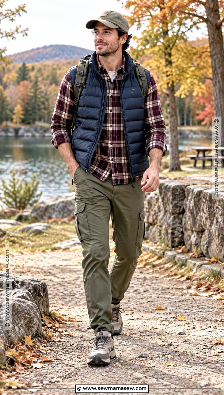 Mens Autumn Puffer Vest Outfit - 15 autumn mens style ideas