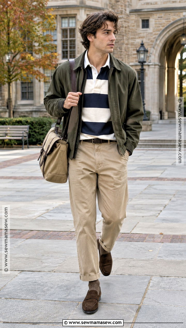 Mens Autumn Rugby Shirt Outfit - 20 Autumn Outfits Men Street Styles