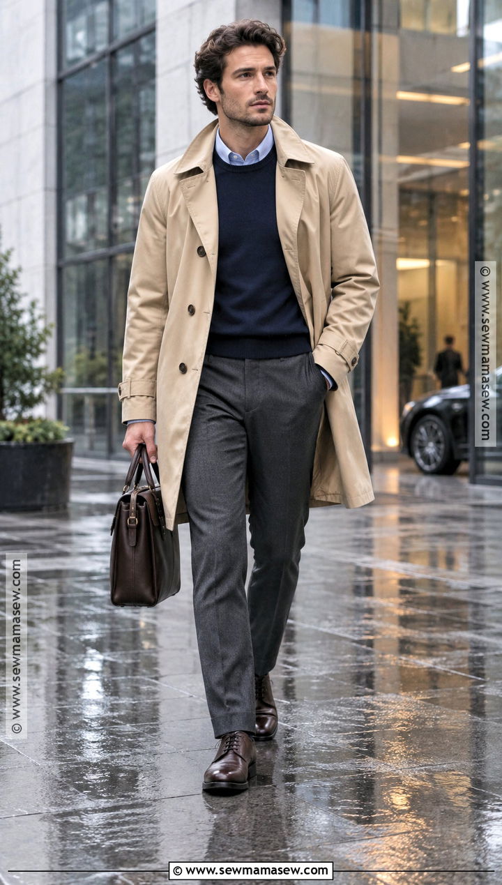 Mens Autumn Trench Coat Outfit - 25 autumn fits for men