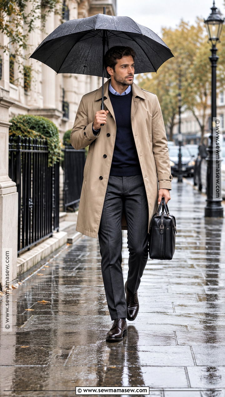 Mens Autumn Trench Coat Outfit - 15 autumn mens style ideas