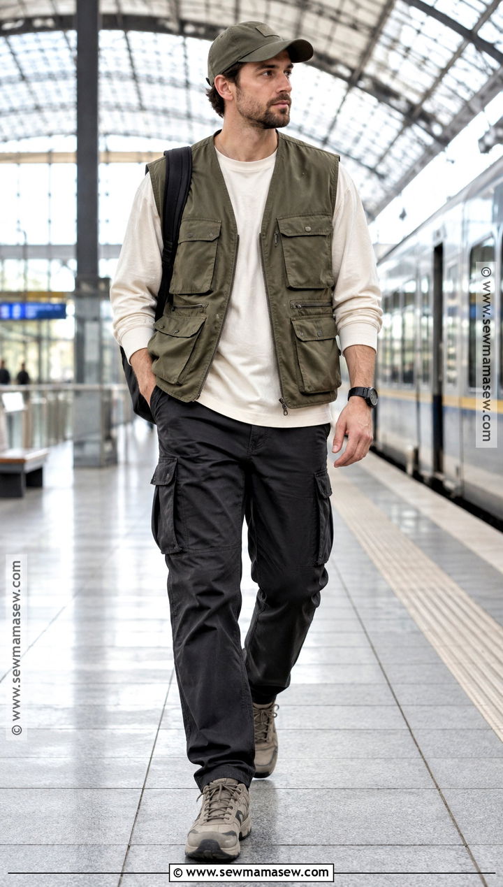 Mens Autumn Utility Vest Outfit - 25 autumn fits for men