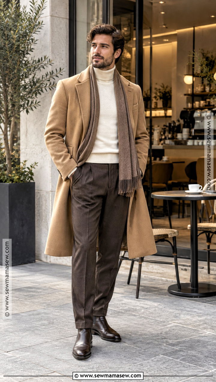 Mens Autumn Wool Coat Outfit - 15 autumn wear ideas for men