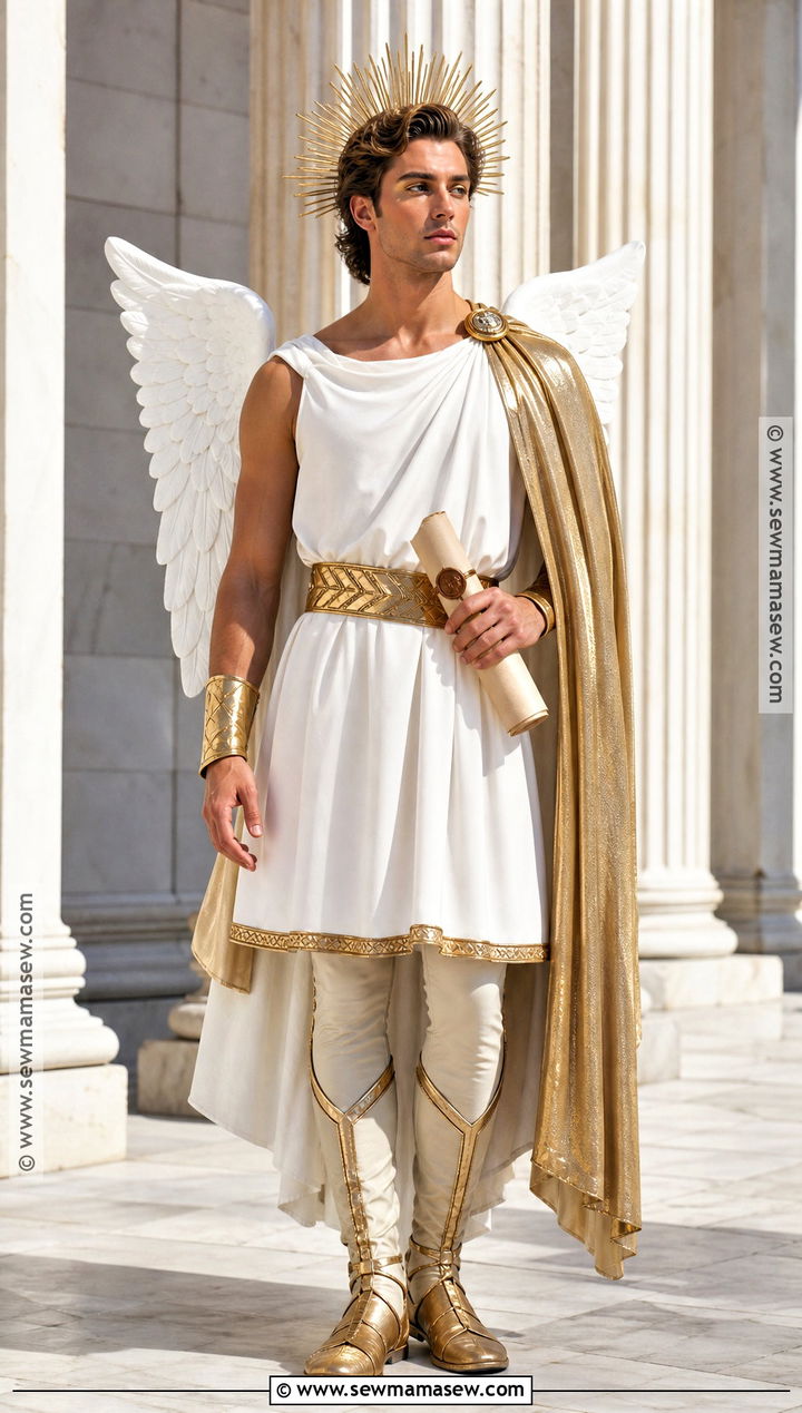 Mens Biblical Angel Costume With White Tunic - 30 Biblical Angel Costume Ideas