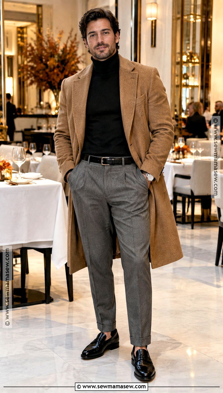 Mens Black Turtleneck Thanksgiving Outfit - 25 Men Thanksgiving Outfit Ideas