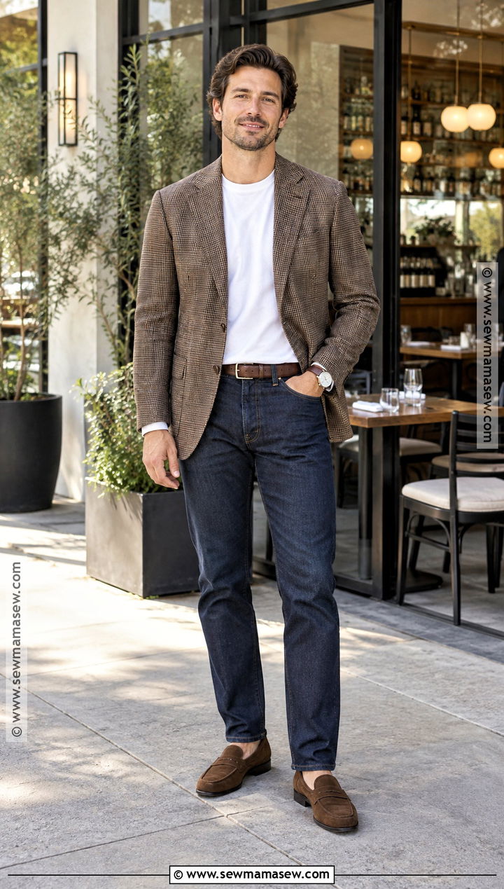 Mens Blazer And T Shirt Fall Outfit - 25 casual fall outfits for men