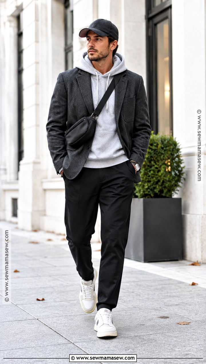 Mens Blazer and Hoodie Fall Outfit - 15 Fall Outfits 2026 Trends for Men