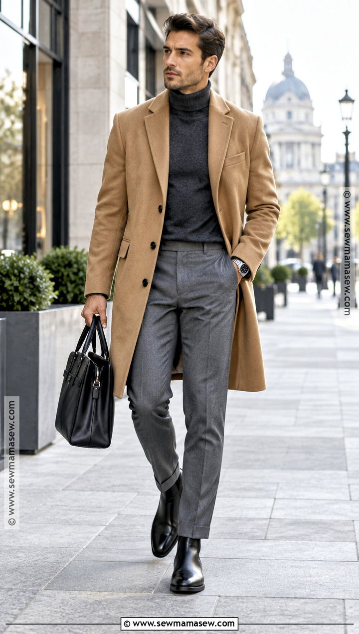 Mens Camel Topcoat Fall Outfit - 25 mens outfits fall