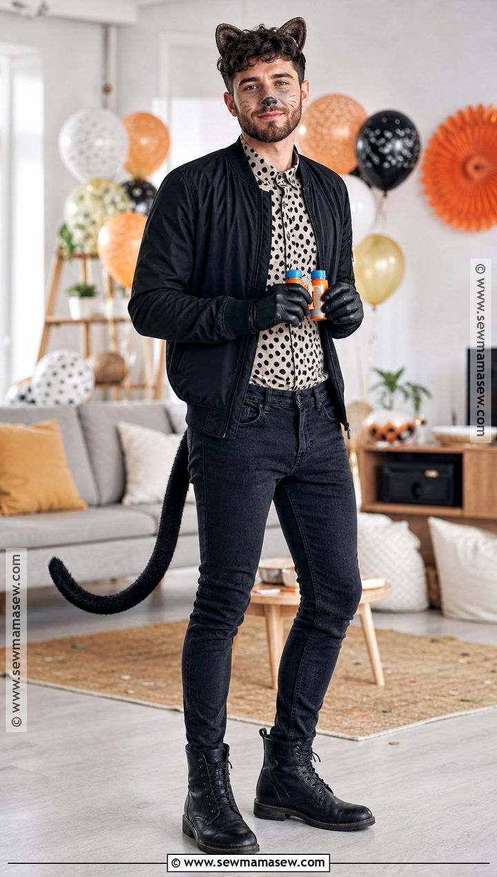 Mens Cheetah Costume With Printed Shirt - 50 cheetah costume ideas