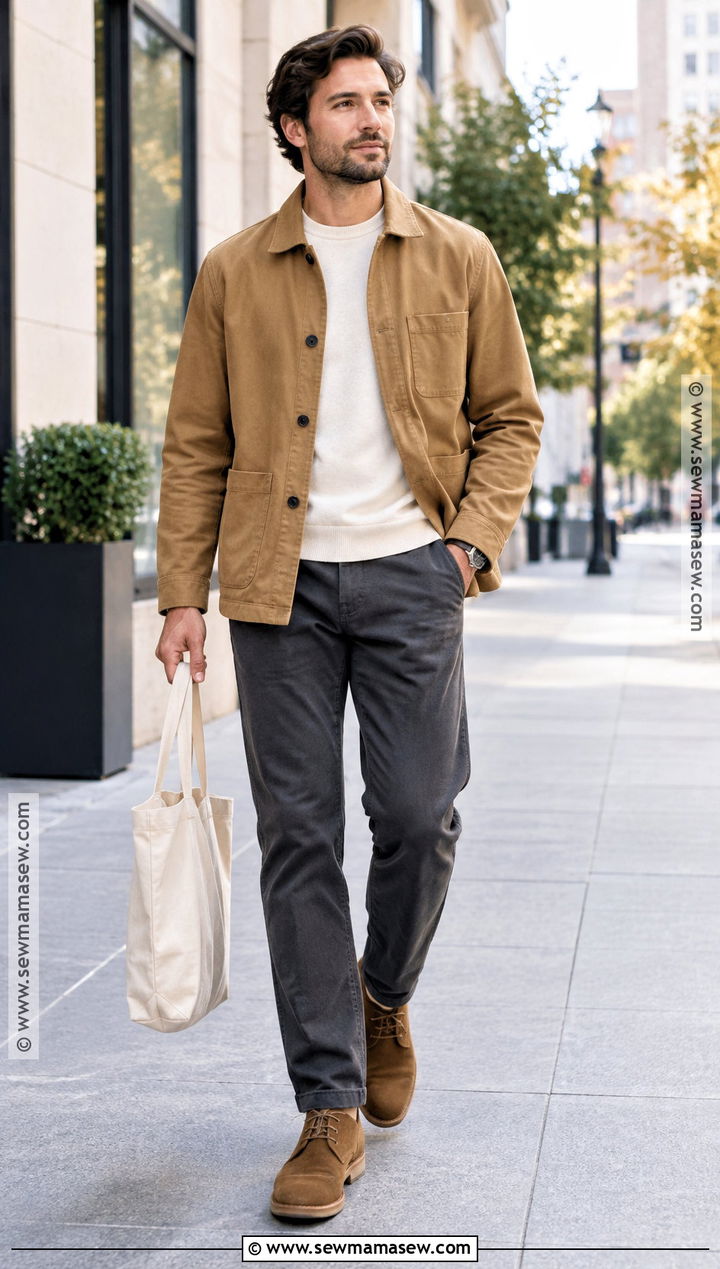 Mens Chore Jacket and Chinos Fall Outfit - 20 men fall fits