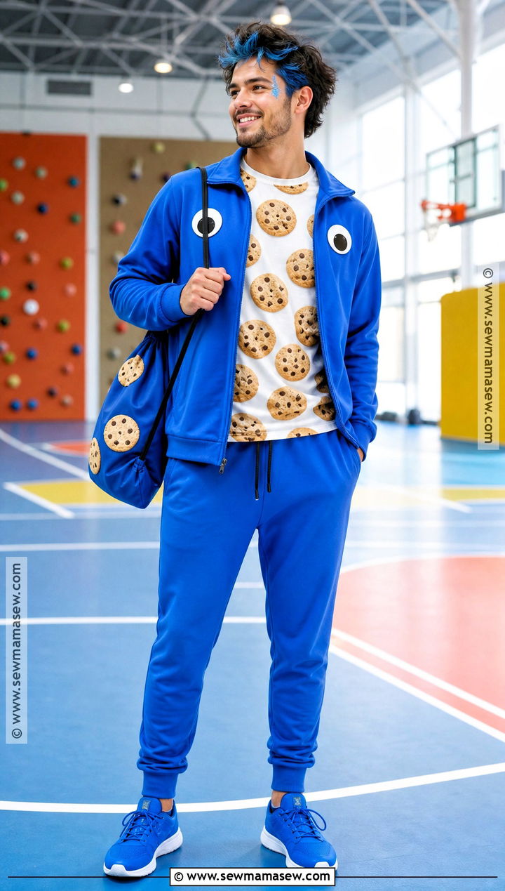 Mens Cookie Monster Tracksuit Costume - 40 cookie monster costume ideas
