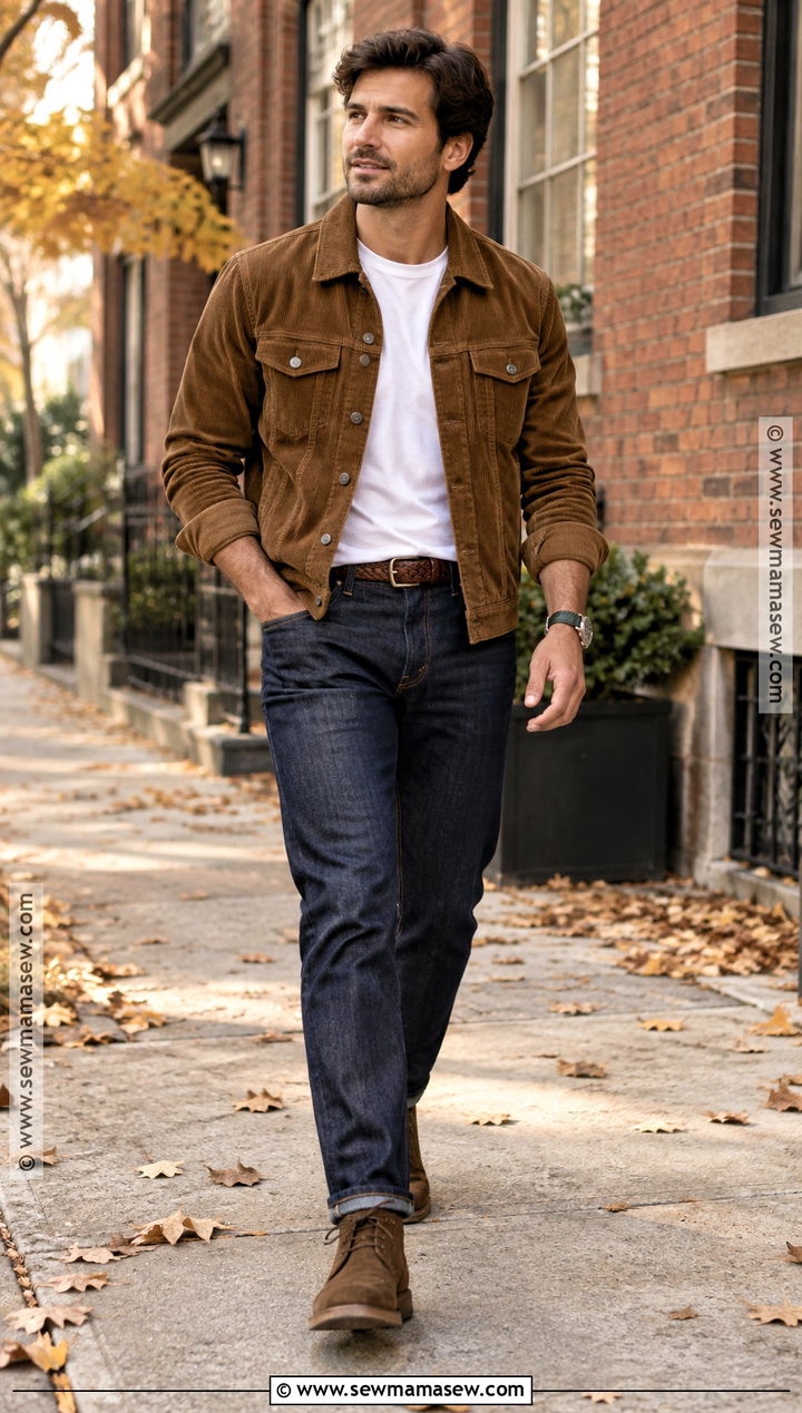 Mens Corduroy Jacket And Jeans Outfit - 15 Mens Fall 2026 Fashion Ideas