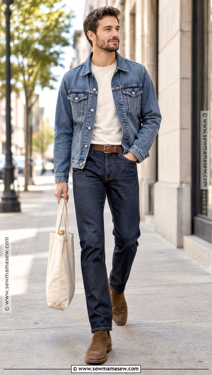 Mens Denim On Denim Fall Outfit - 25 casual fall outfits for men