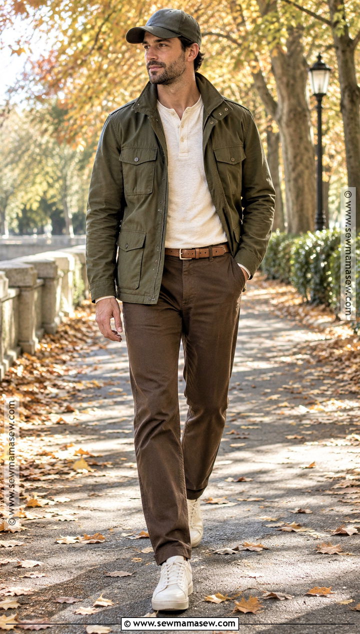 Mens Earth Tone Jacket With Brown Trousers - 25 mens clothing styles casual outfits for men autumn 2026