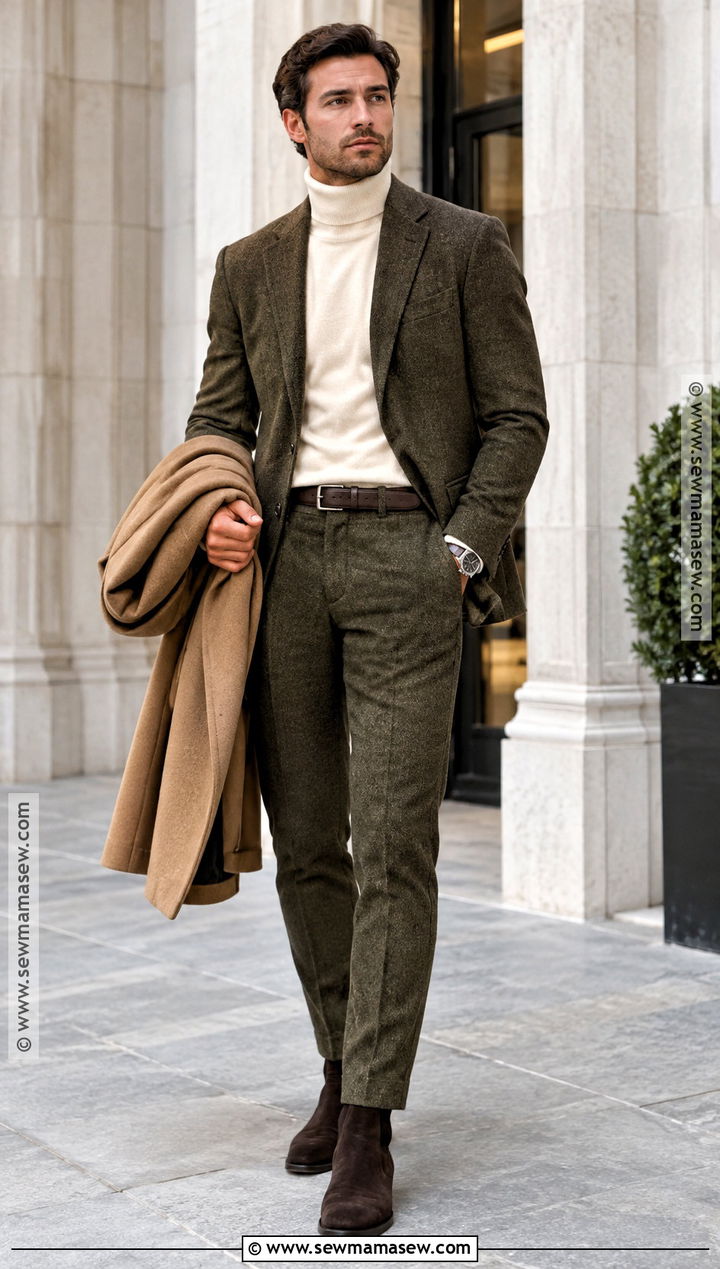 Mens Earth Tone Suit Outfit - 15 Mens Fall 2026 Fashion Ideas