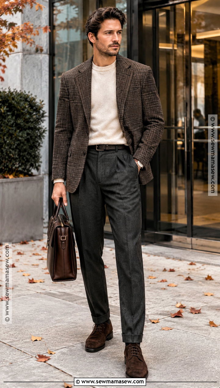 Mens Fall Blazer and Trousers Outfit - 15 guys clothing styles fall