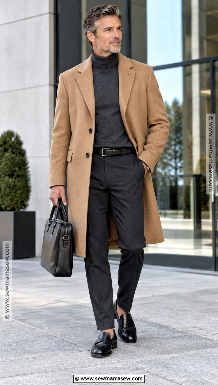 Mens Fall Camel Coat Outfit - 20 Men Fall Style Ideas