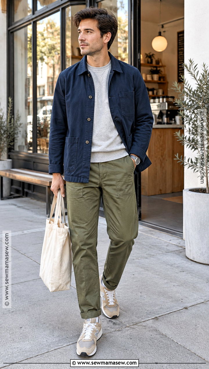 Mens Fall Chore Coat And Fatigue Pant Outfit - 15 mens fall capsule wardrobe ideas