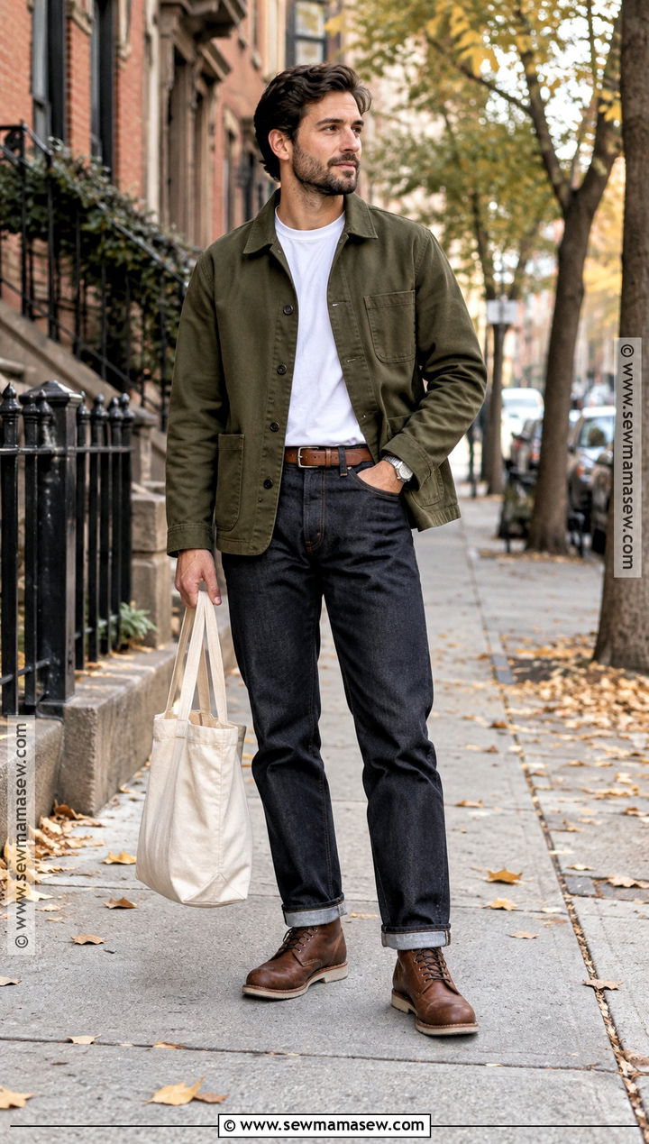 Mens Fall Chore Jacket Outfit - 15 men's fall fashion ideas 2026