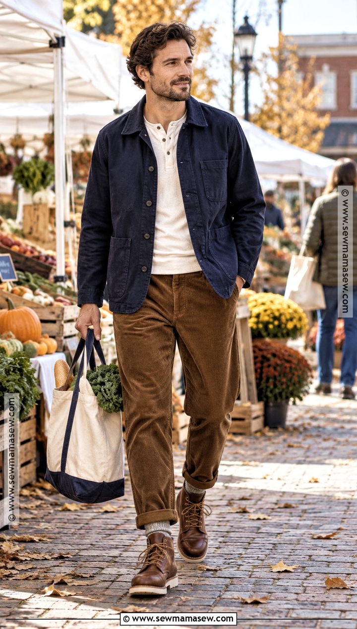 Mens Fall Chore Jacket Outfit - 20 fall outfits men aesthetic