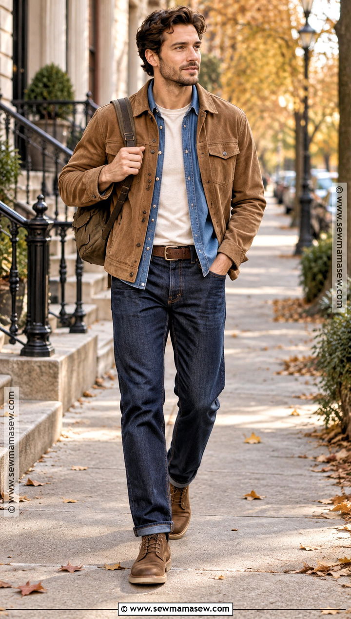 Mens Fall Double Denim Outfit - 15 Male Fashion Fall Ideas 2026