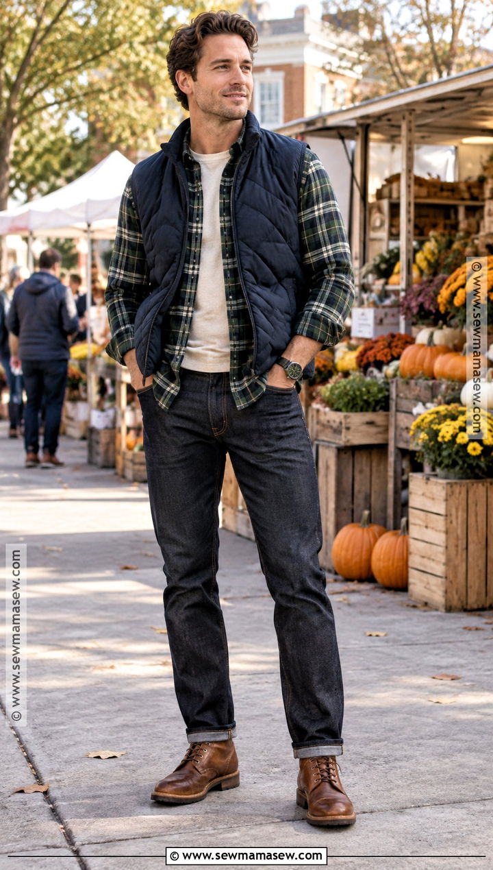 Mens Fall Flannel Shirt Outfit - 20 Men Fall Style Ideas