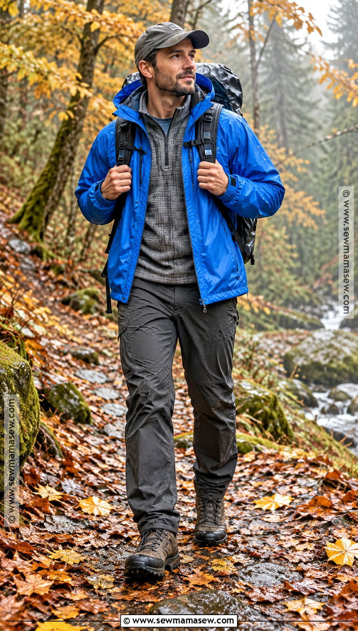 Mens Fall Hiking Outfit With A Rain Jacket - 15 mens hiking outfit fall ideas