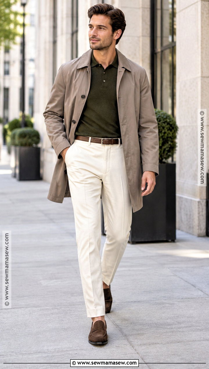 Mens Fall Knit Polo Outfit - 20 fall clothes for men