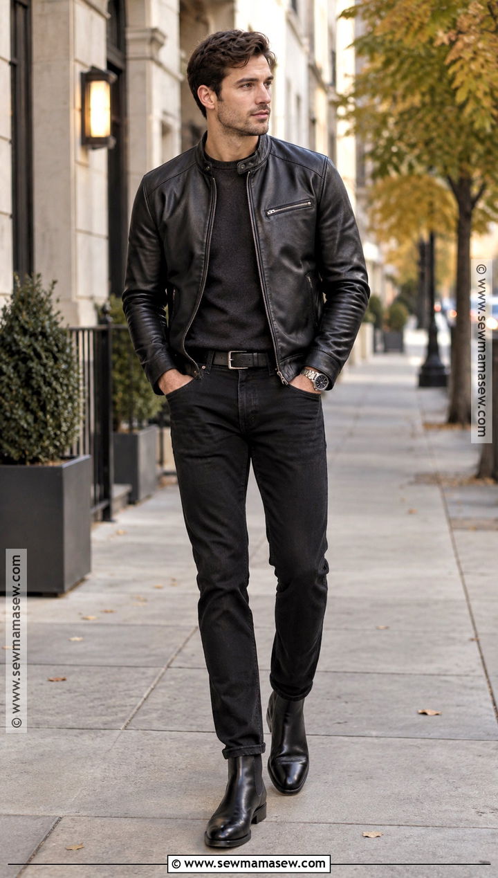 Mens Fall Leather Jacket Outfit - 20 fall clothes for men