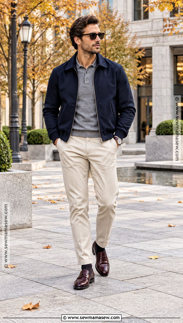 Mens Fall Outfit With Harrington Jacket - 15 fall outfits for men 2026