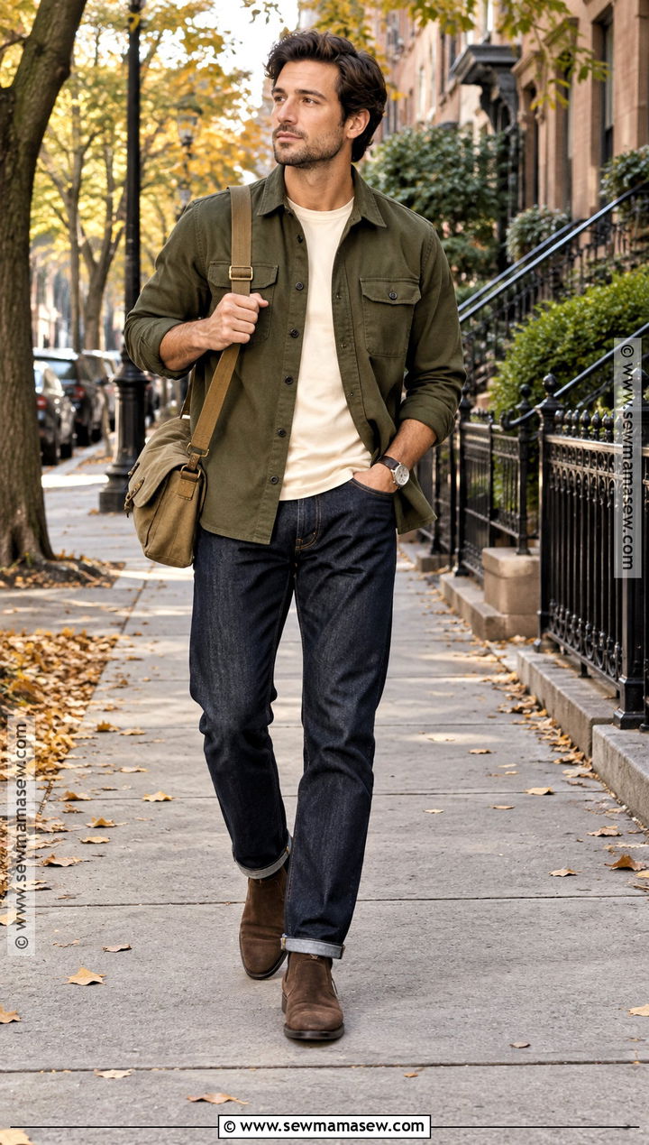Mens Fall Overshirt Outfit - 20 fall outfits men aesthetic