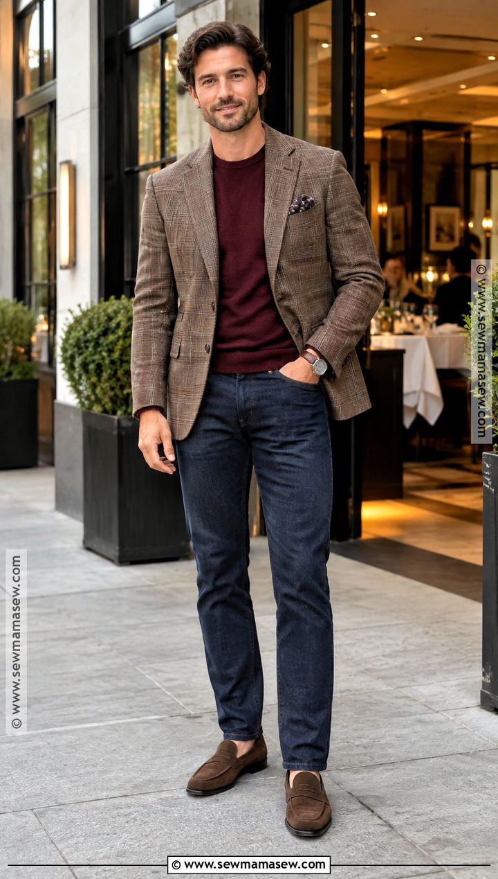 Mens Fall Plaid Blazer Outfit - 20 outfit inspo fall ideas for men