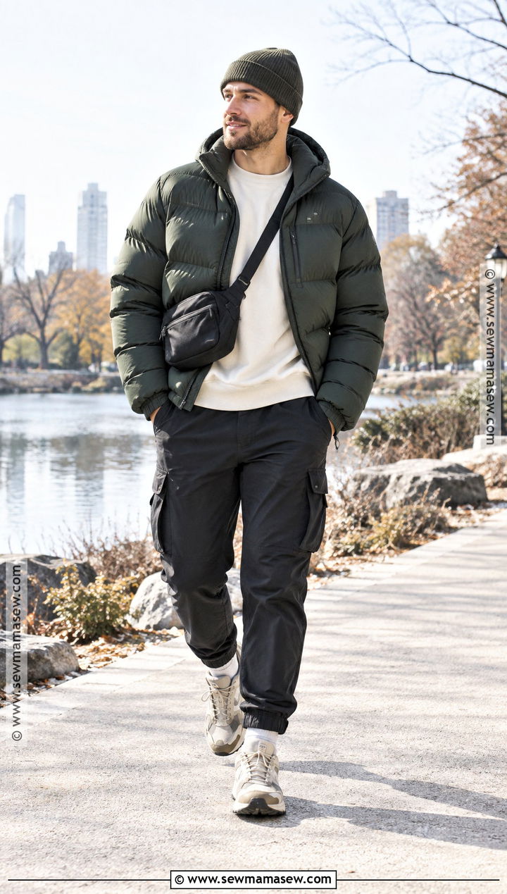 Mens Fall Puffer Jacket Outfit - 20 outfit inspo fall ideas for men