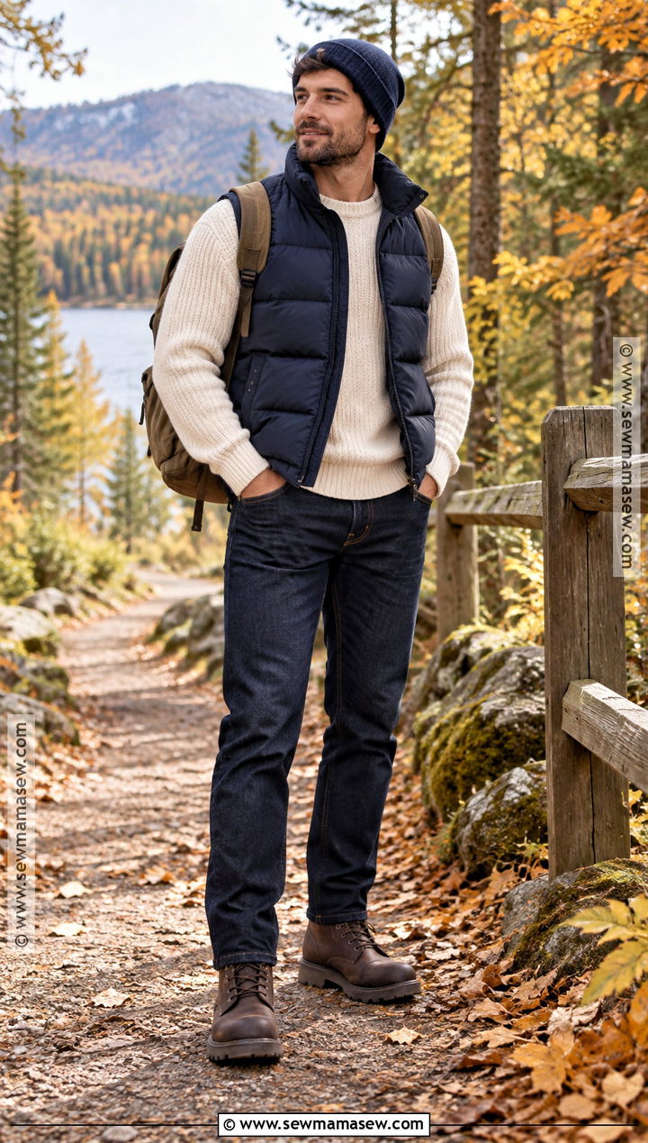 Mens Fall Puffer Vest Outfit - 15 men's fall fashion ideas 2026