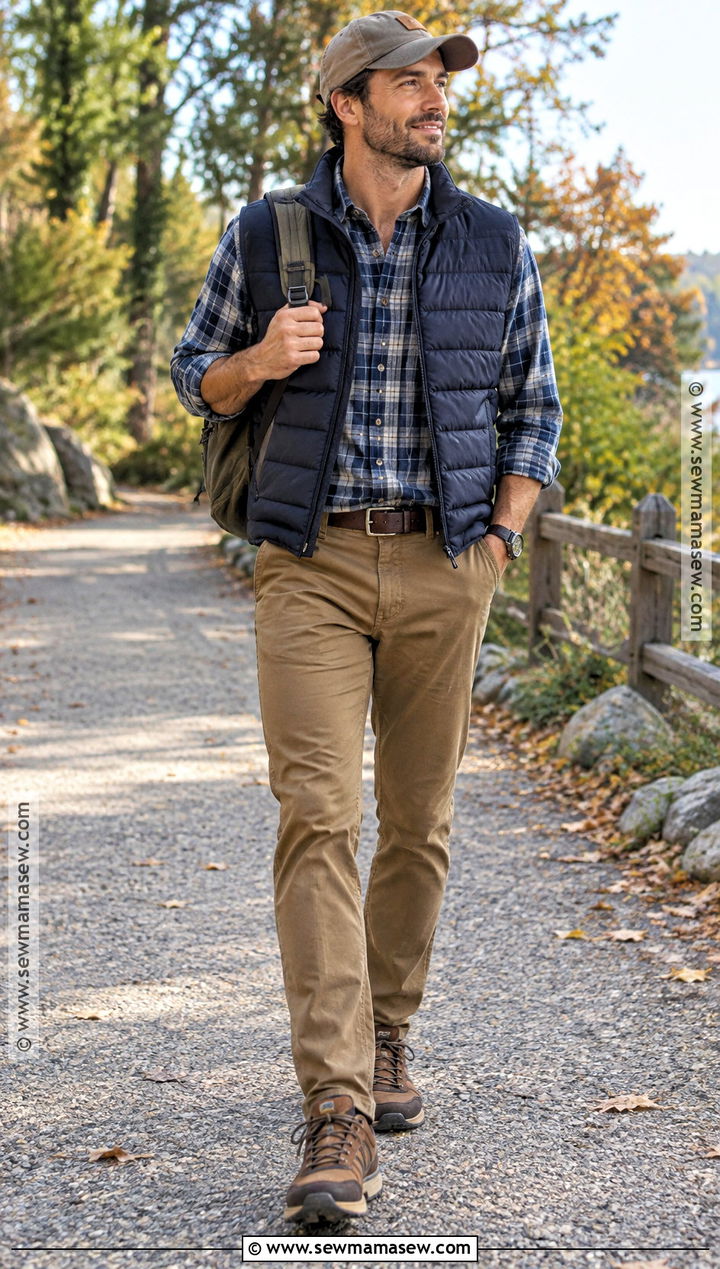 Mens Fall Puffer Vest Outfit - 20 fall clothes for men