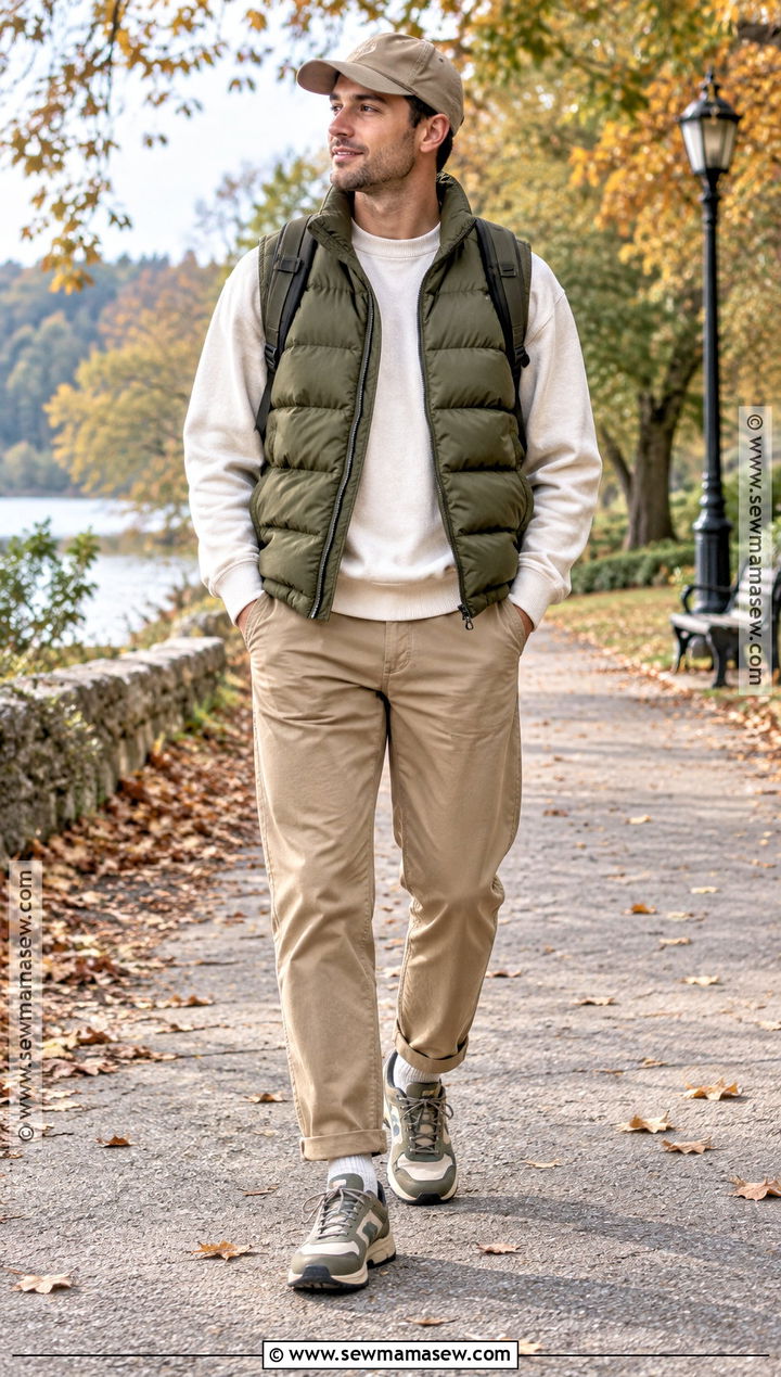 Mens Fall Puffer Vest Outfit - 20 fall outfits men aesthetic